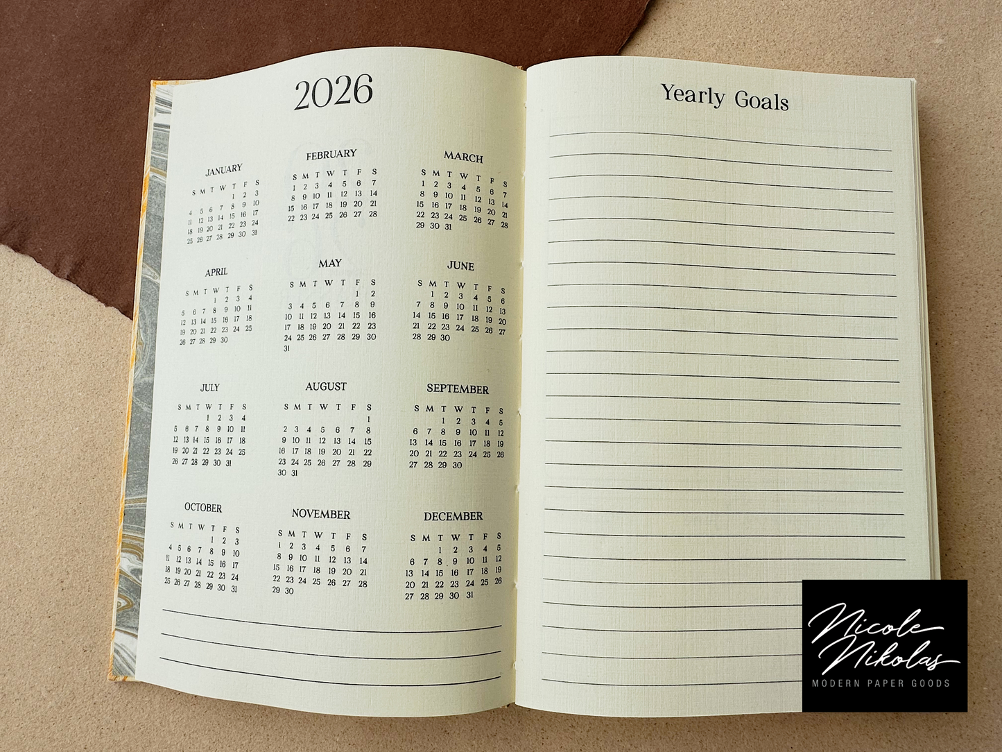 2026 Printable WEEKLY Planner Digital PDF - Book Binding Signatures