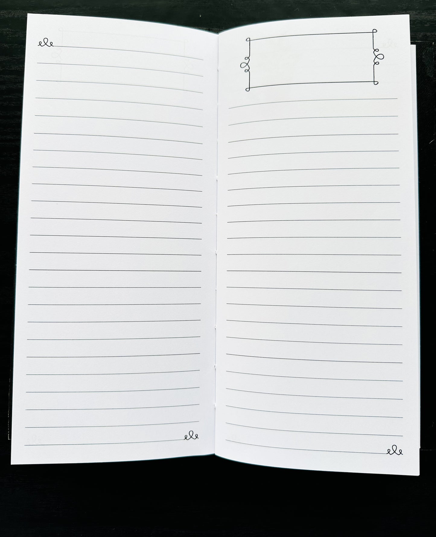 LOOPY SCROLL Decorative Book Binding Signature Printable-PDF