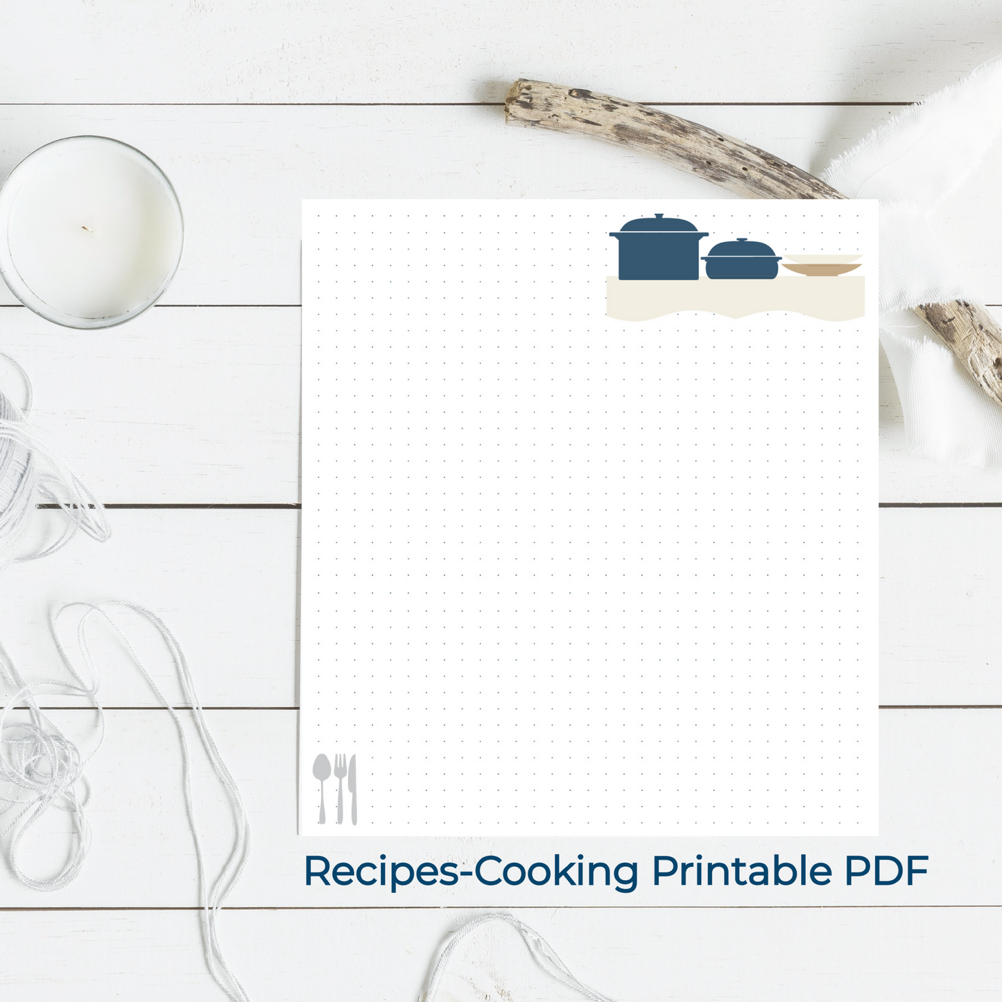 Recipes & Cooking Decorative Book Binding Signature Printable-PDF