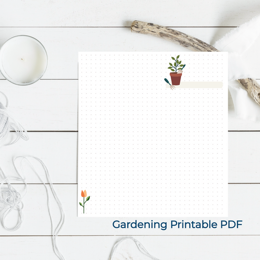 Gardening Decorative Book Binding Signature Printable-PDF