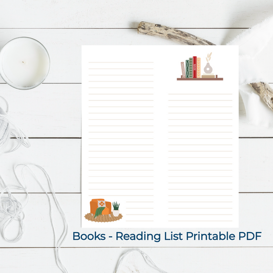 Books & Journals Decorative Book Binding Signature Printable-PDF